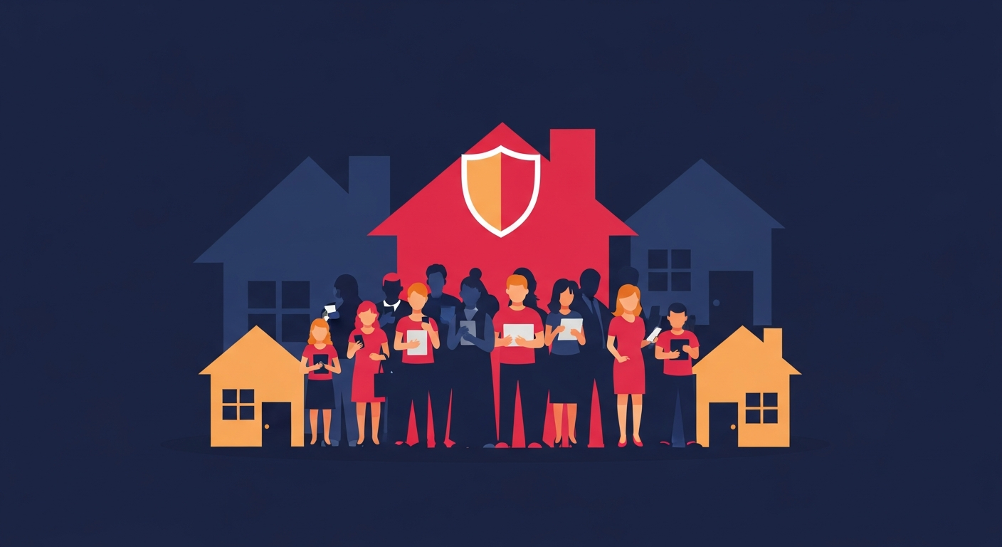 Neighborhood watch group using a community crime prevention app